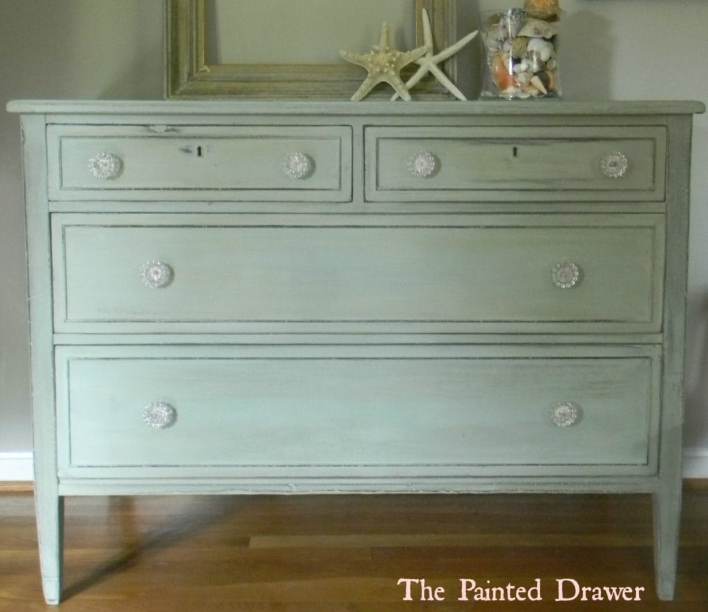 beachglass dresser www.thepainteddrawer.com