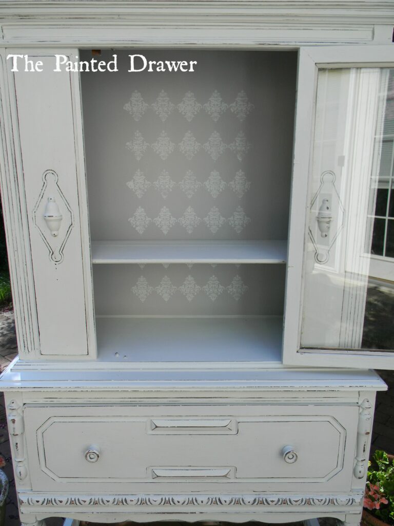 Shabby Chic Cabinet www.thepainteddrawer.com