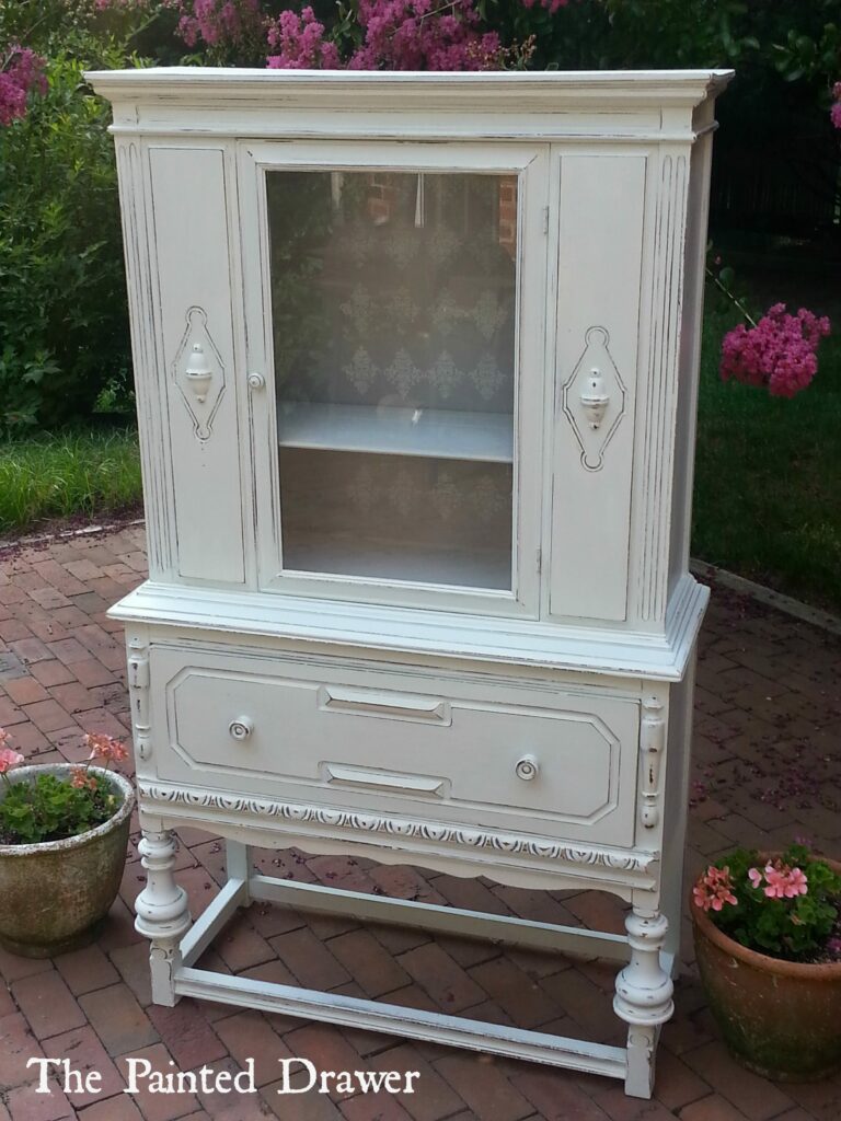 Shabby Chic Cabinet www.thepainteddrawer.com