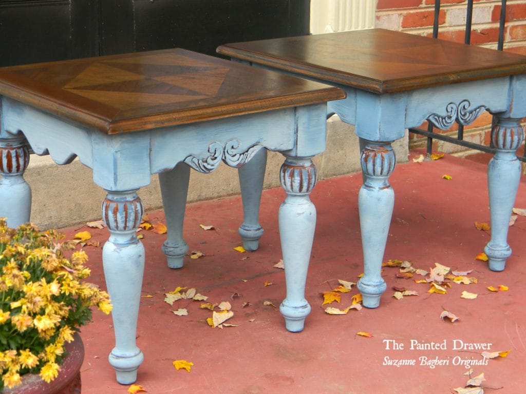 Vintage Blue Tables