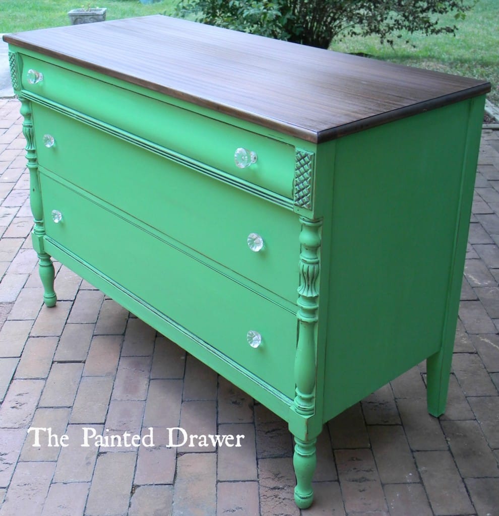 Emerald Dresser www.thepainteddrawer.com