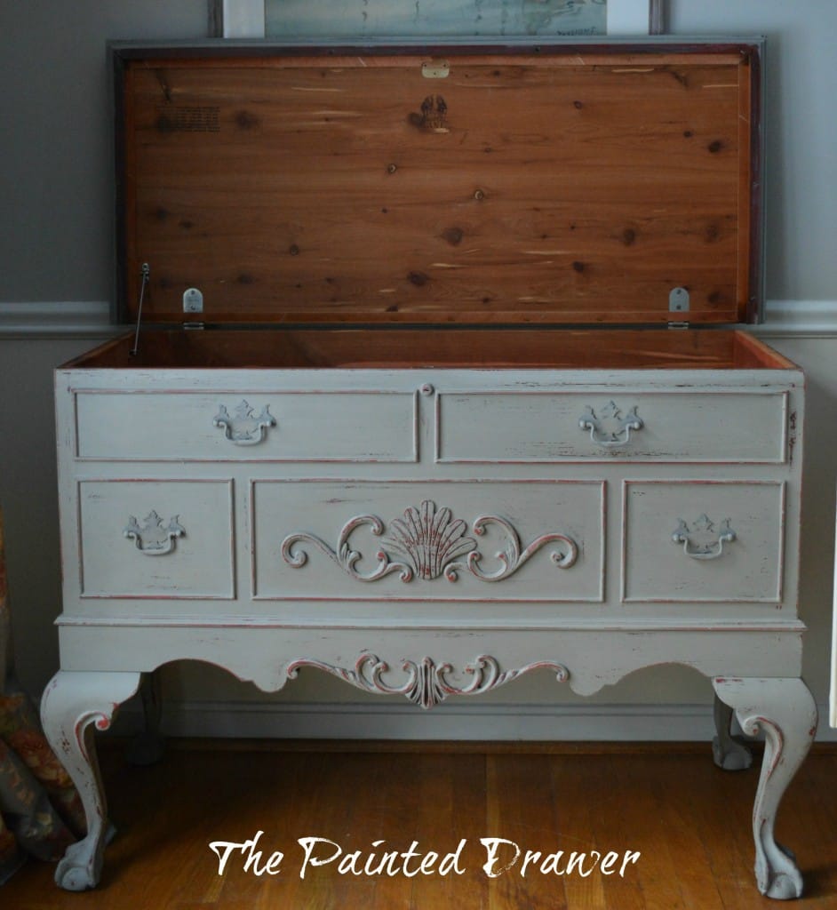 Vintage Cedar Chest www.thepainteddrawer.com