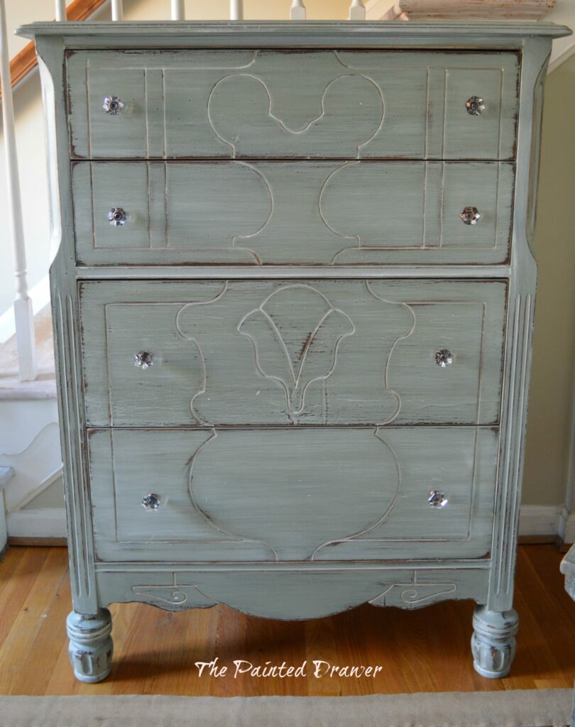 Whitewashed Farmhouse Dresser www.thepainteddrawer.com