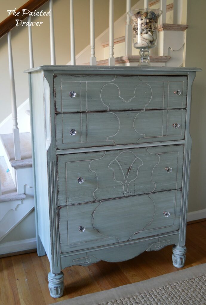 Whitewashed Farmhouse Dresser www.thepainteddrawer.com