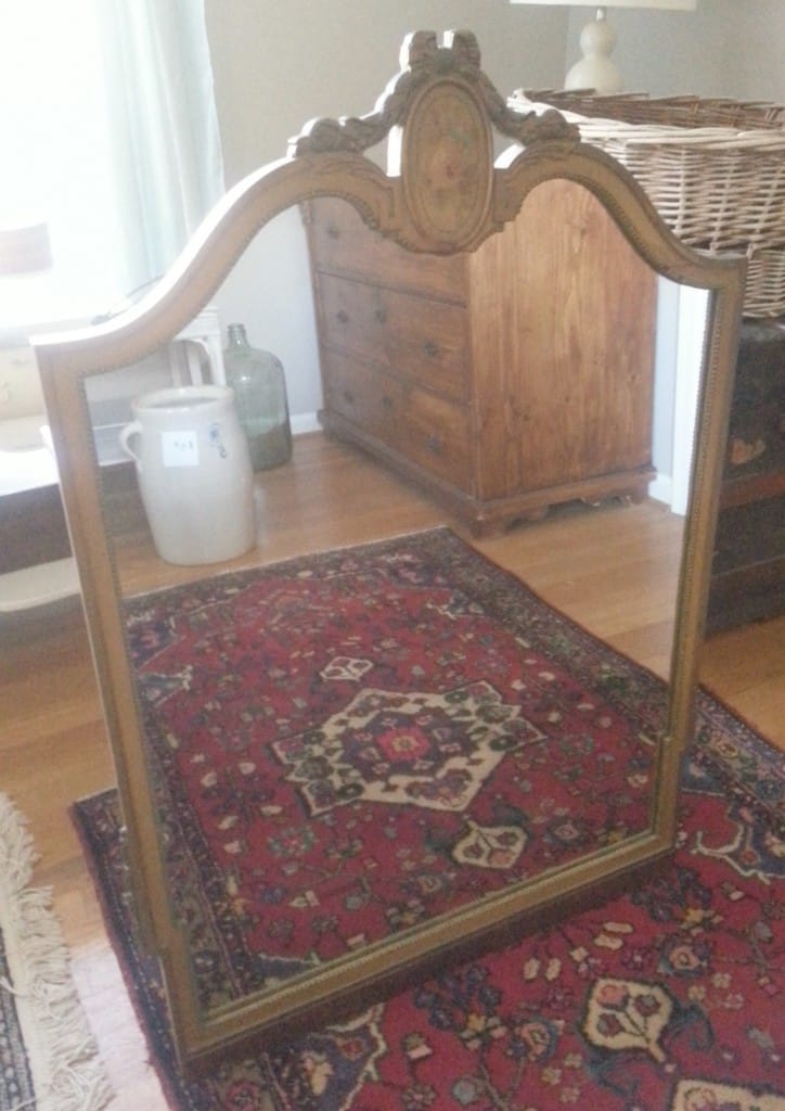 Vintage mirror www.thepainteddrawer.com