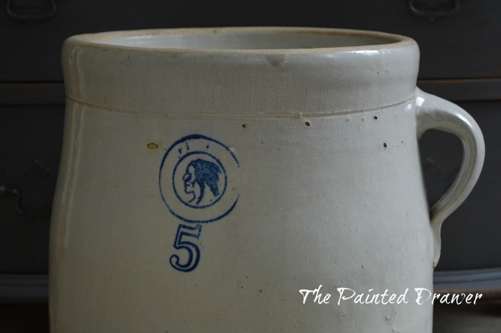 Vintage Ceramic Farmhouse Jug www.thepainteddrawer.com