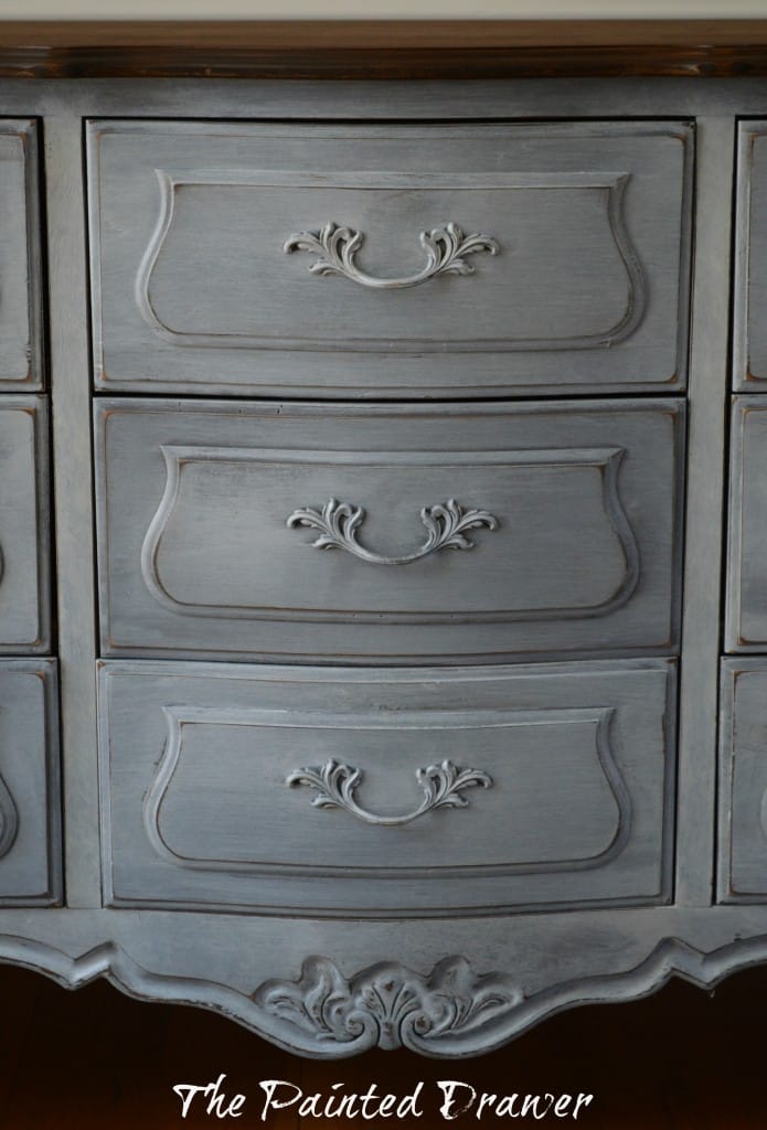 Vintage French Drexel Dresser www.thepainteddrawer.com