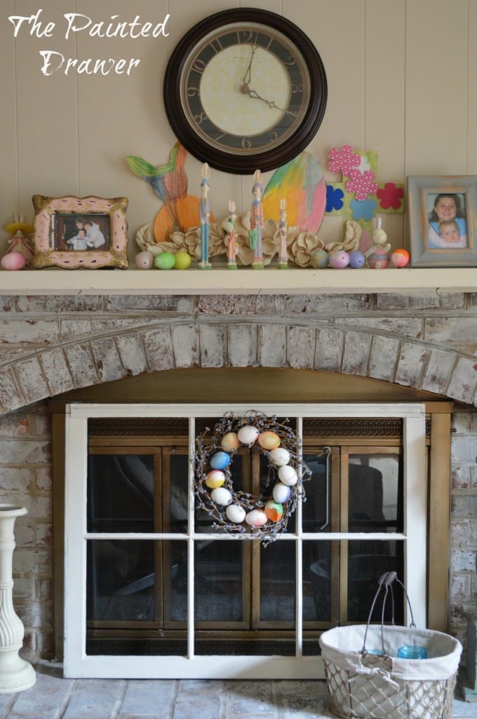 Easter Mantel www.thepainteddrawer.com