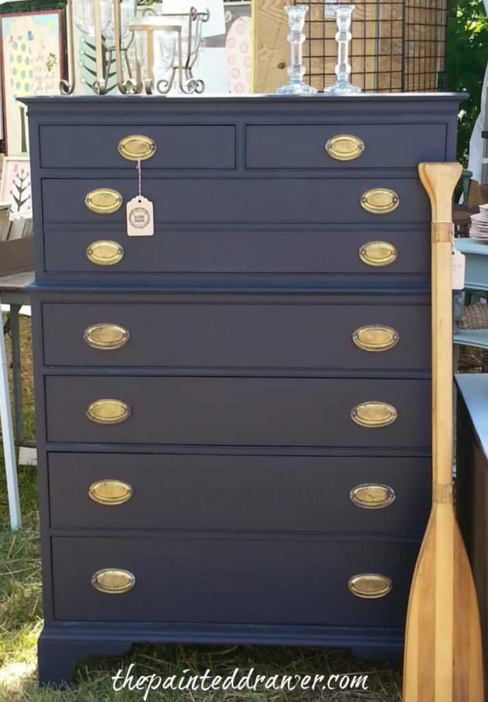 Coastal Blue Dresser www.thepainteddrawer.com