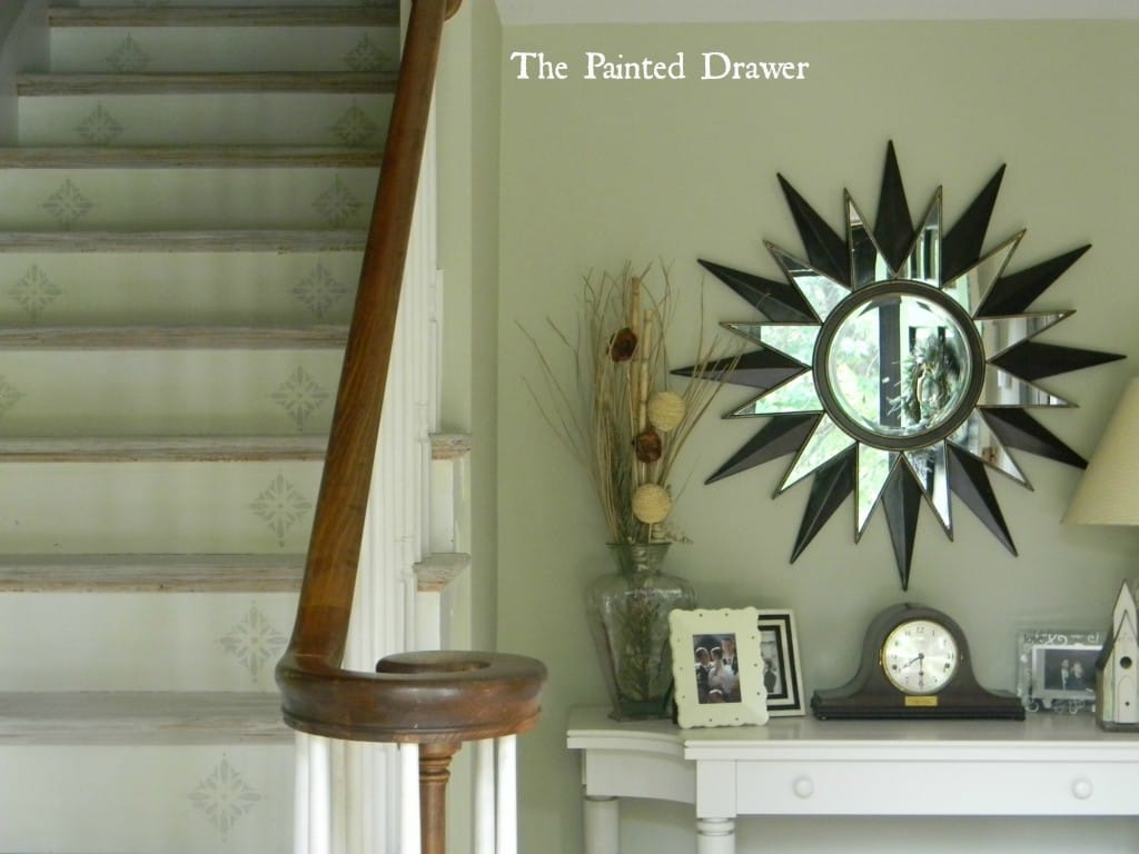 Whitewashed Stairs www.thepainteddrawer.com