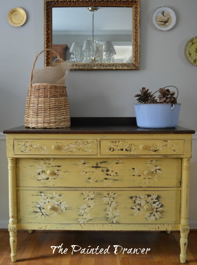 Mustard Dresser www.thepainteddrawer.com