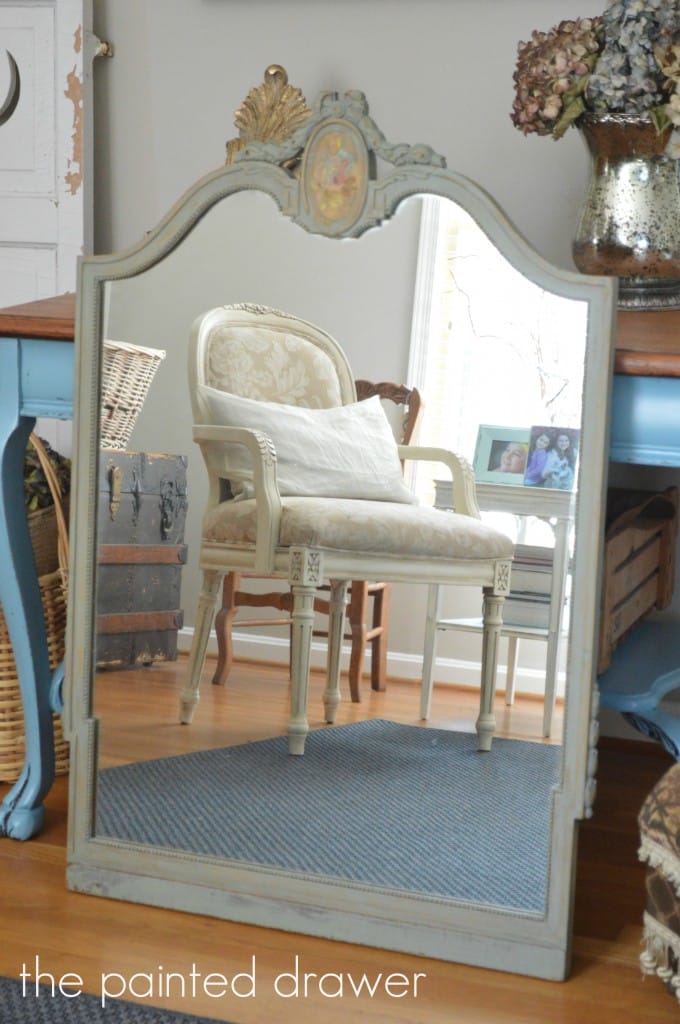 Vintage Mirror www.thepainteddrawer.com