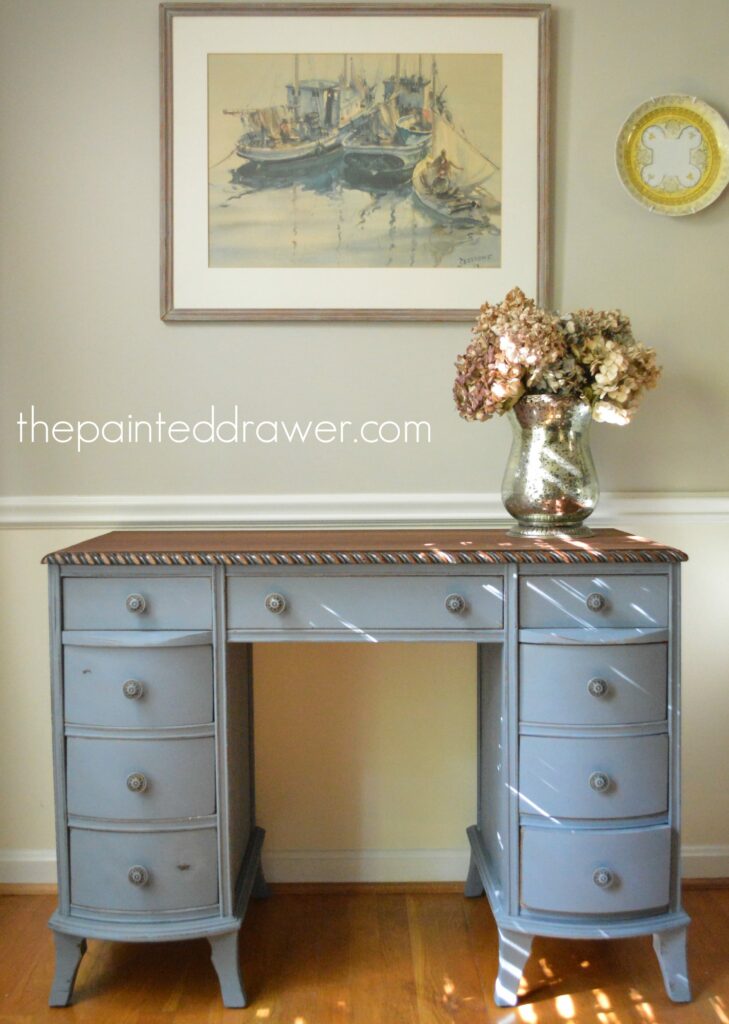 Vintage Desk www.thepainteddrawer.com