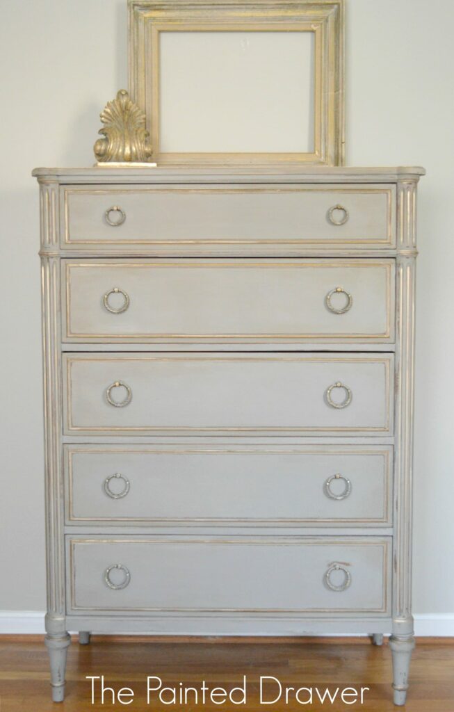 Before And After A French Linen And Gold Vintage Chest