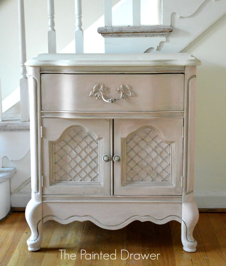 Pale Pink French Table www.thepainteddrawer.com