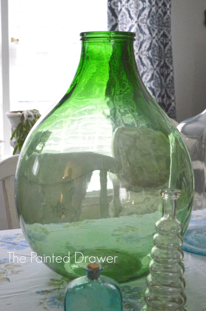 Vintage Colored Glass www.thepainteddrawer.com