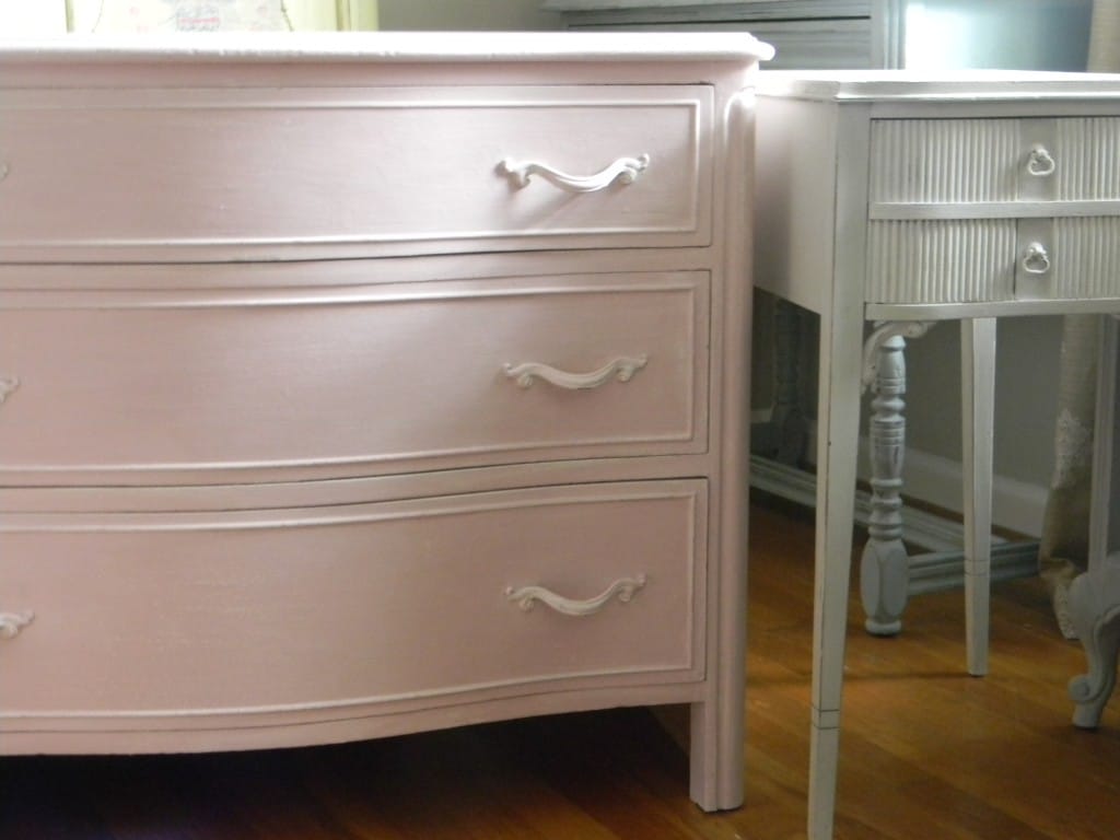 Small Chest of Drawers Painted in Pink Annie Sloan Chalk Paint