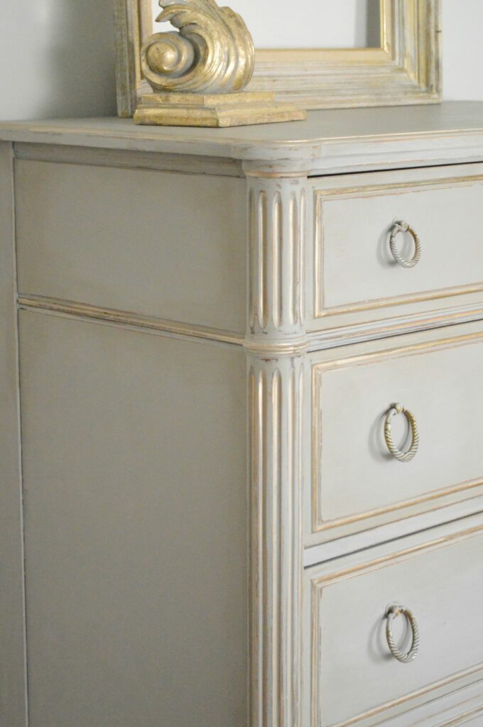 French Grey Dresser www.thepainteddrawer.com