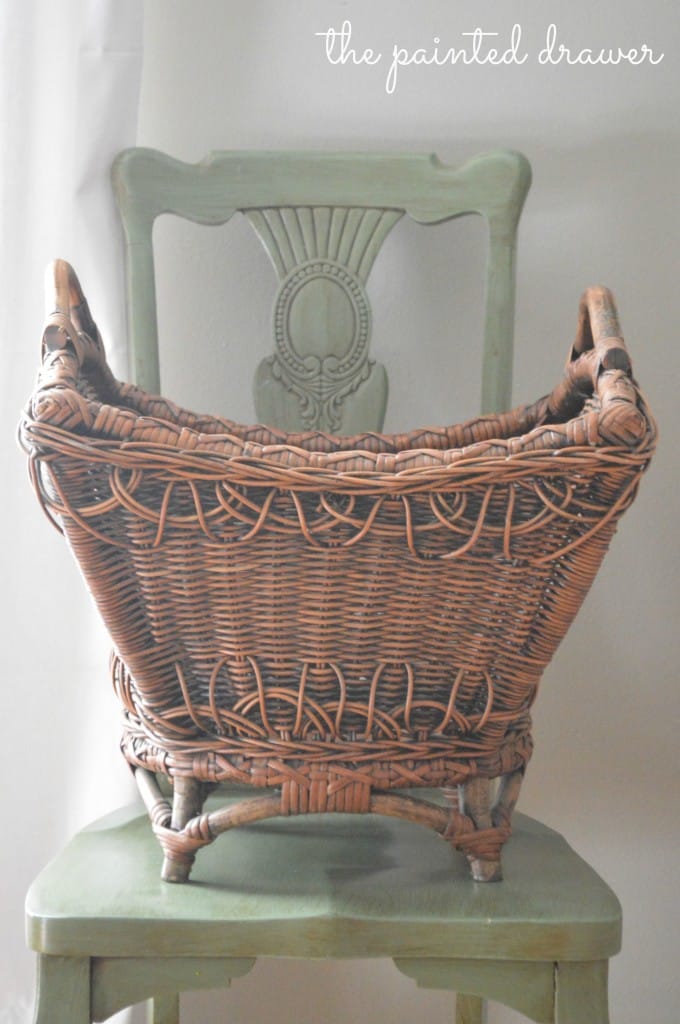 Vintage Basket www.thepainteddrawer.com