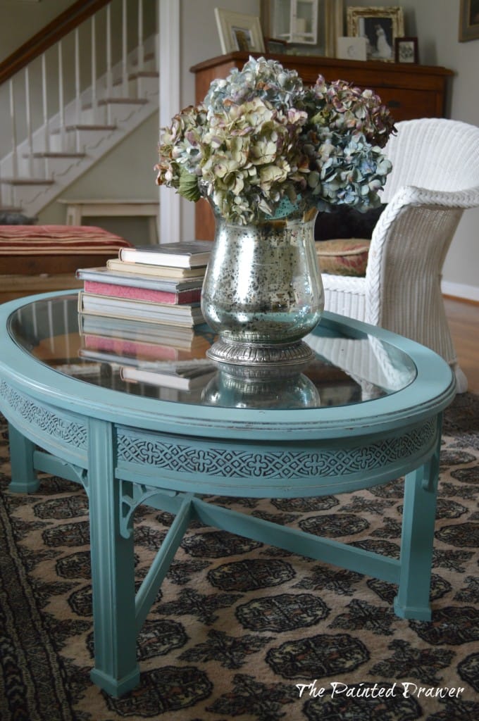 Vintage Coffee Table in Provence www.thepainteddrawer.com