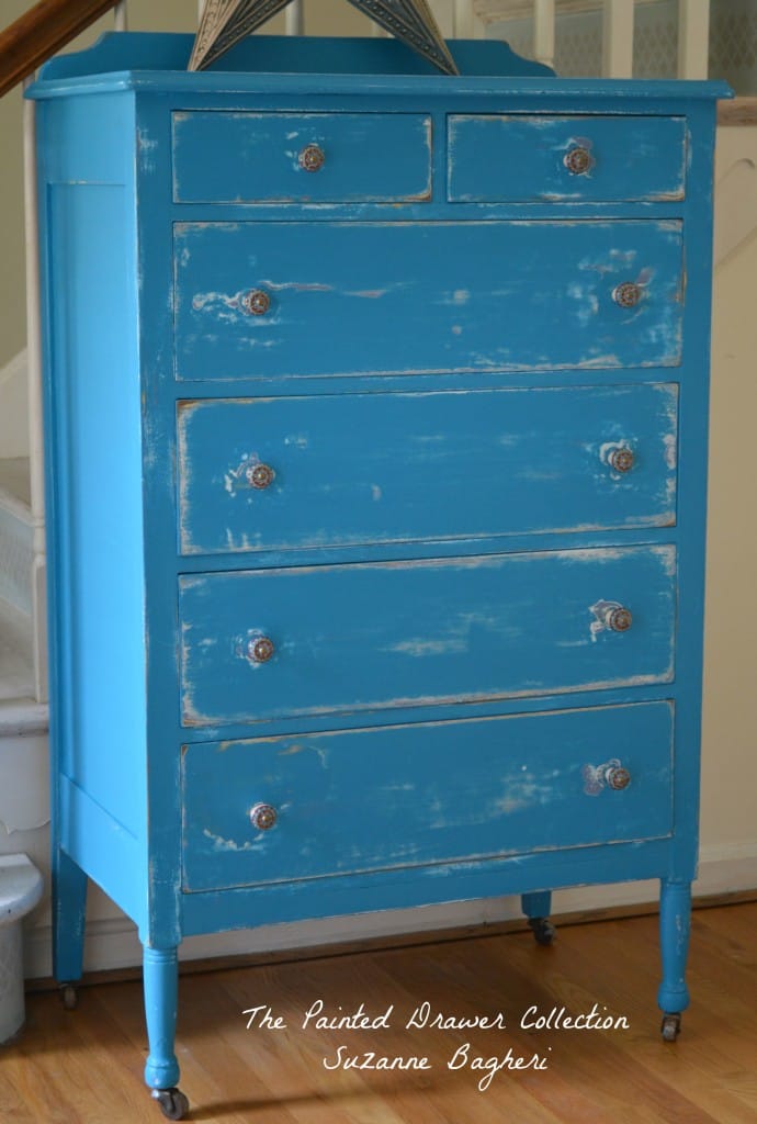 Corinth Blue Dresser www.thepainteddrawer.com