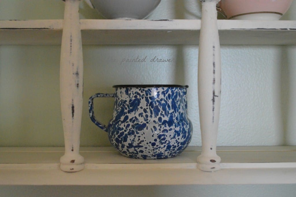 Shabby White Shelf www.thepainteddrawer.com