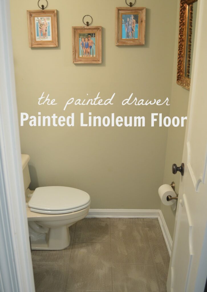 Painted Linoleum Floor with Annie Sloan Chalk Paint and Lacquer