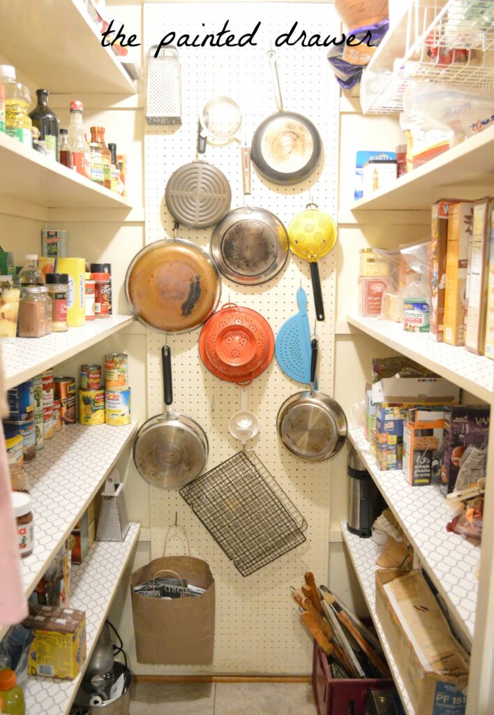 Metal Kitchen Pantry Storage Cabinet with DIY Pegboard Wall White