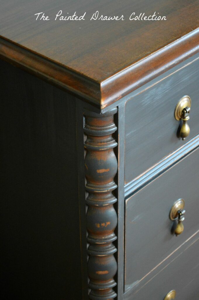 Vintage Chest In Black Reveal General Finishes Chalk Style Paint
