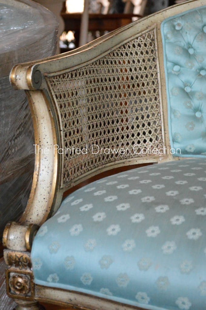 French barrel cane Chair