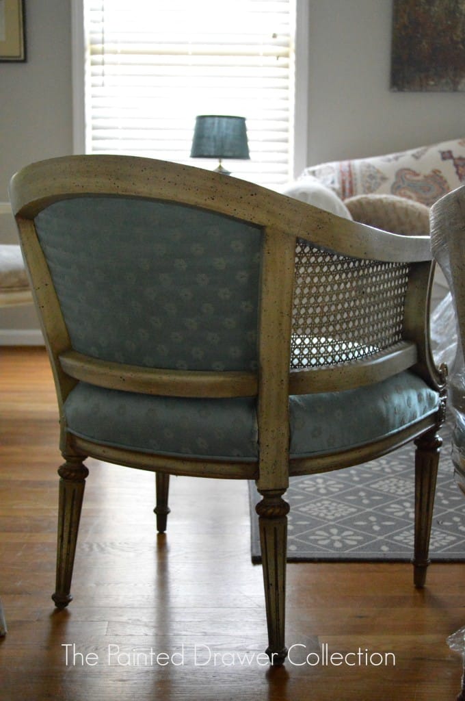 French Barrel Cane Chair