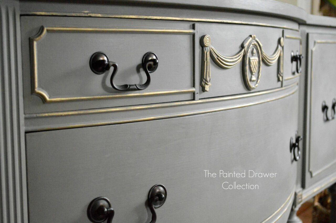 Annie Sloan French Linen and Gold Sideboard
