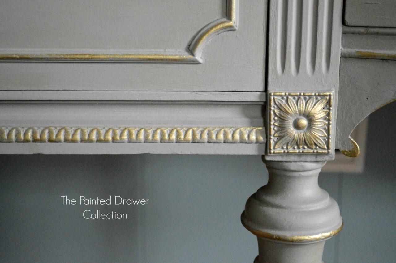 Annie Sloan French Linen and Gold Sideboard