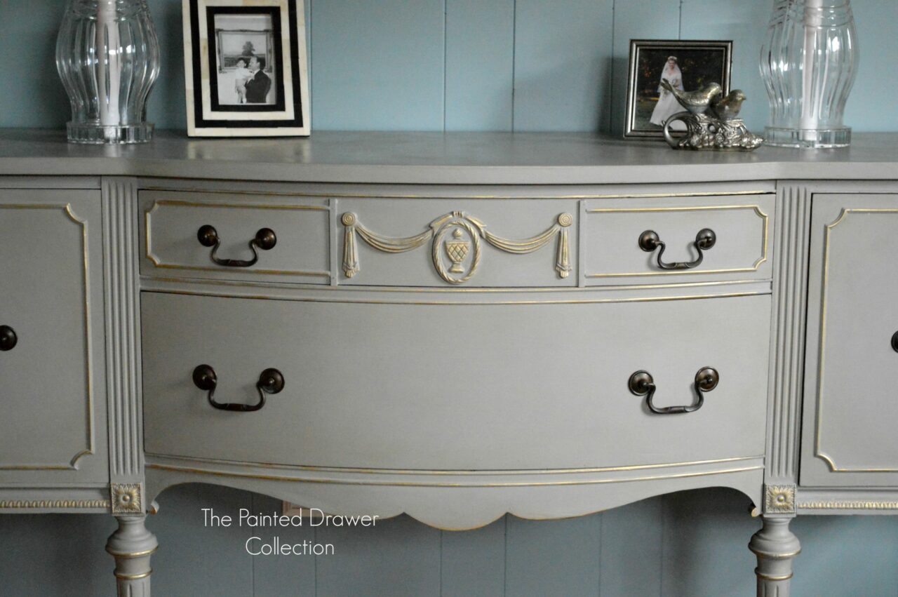 Annie Sloan French Linen and Gold Sideboard