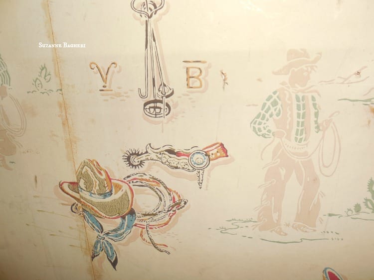 Carriage House Brooklyn vintage wallpaper cowboy and indians