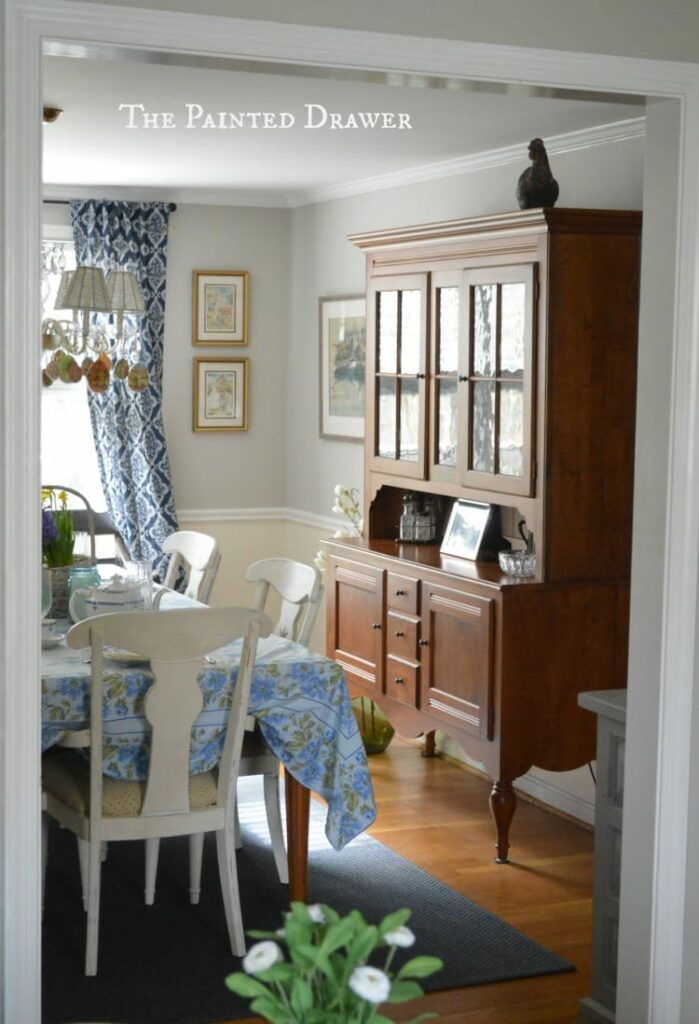My Dining Room for Easter, farmhouse dining room, The Painted Drawer