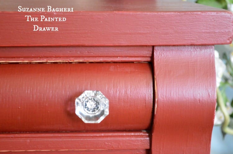 Painted Drawer in General Finishes Rembrandt Red chalk style paint by Suzanne Bagheri