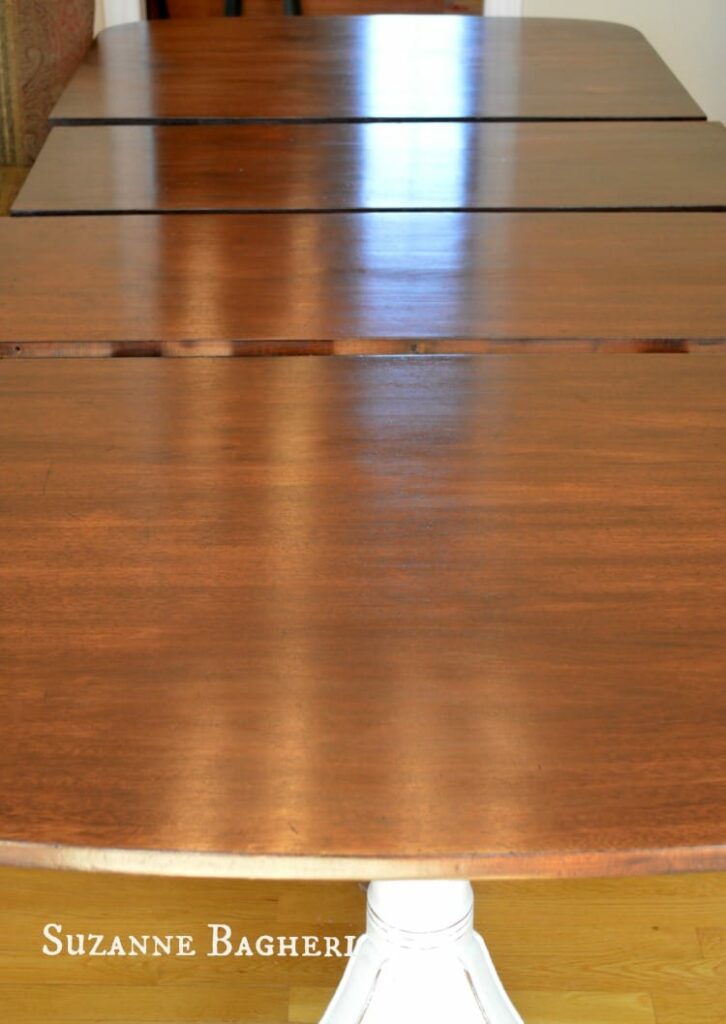 Table top finished in General Finishs Java Gel Stain and Wipe On Urethane