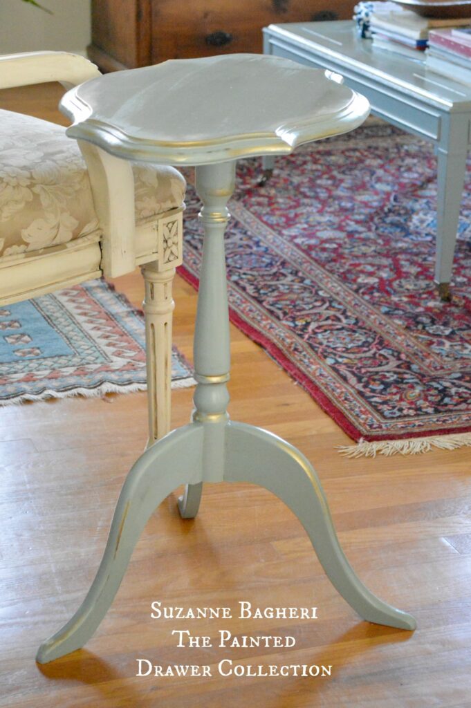 Painted Table in General Finishes milk paint Persian Blue 