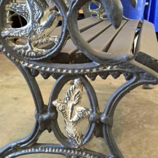 cast iron bench