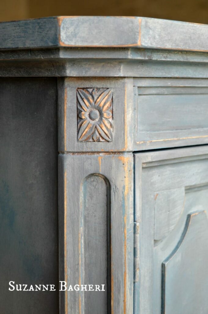 Painted Vintage Detail in Annie Sloan Chalk Paint by Suzanne Bagheri at The Painted Drawer