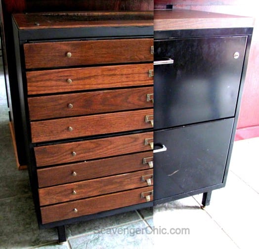 Filing Cabinet Scavenger Chic, The Painted Drawer Link Party