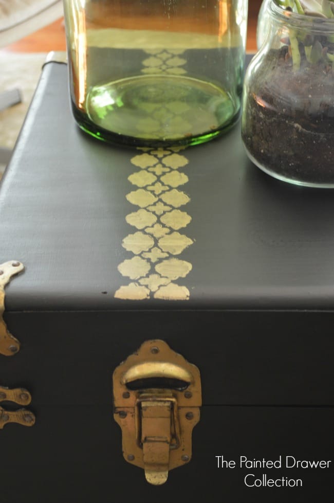 Cedar Chest in Black and Brass