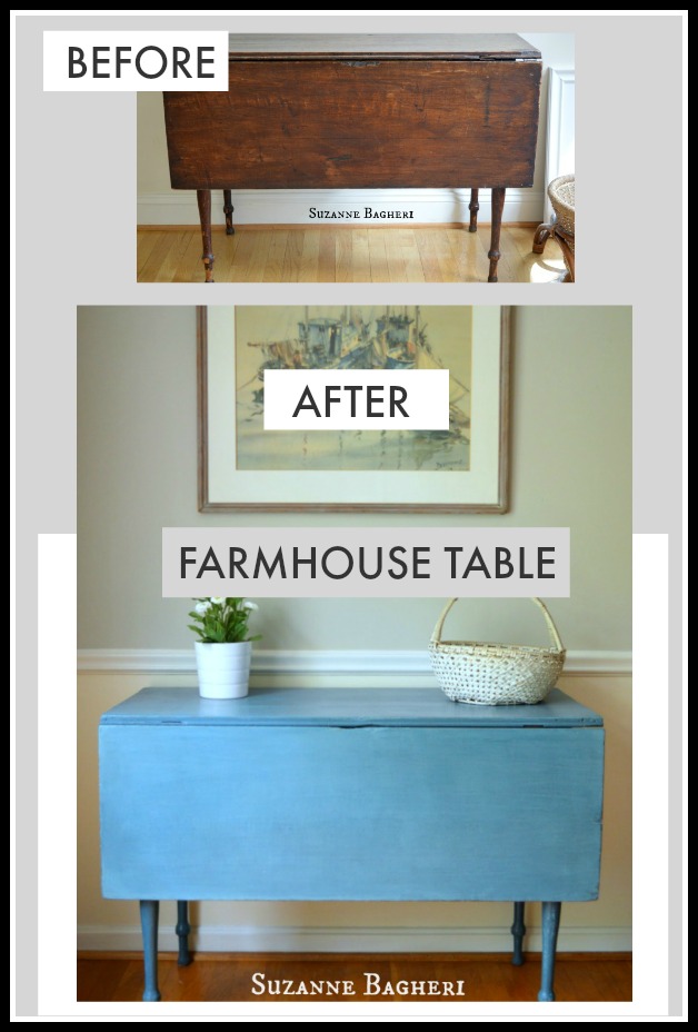 Farmhouse Table Before and After