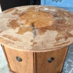 sand and restore a mid-century modern table