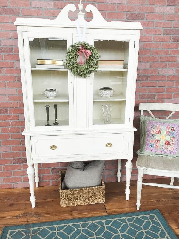 Old White Painted Cabinet