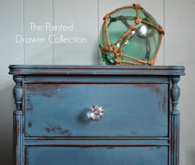 Bedside Table in Annie Sloan Aubusson by The Painted Drawer