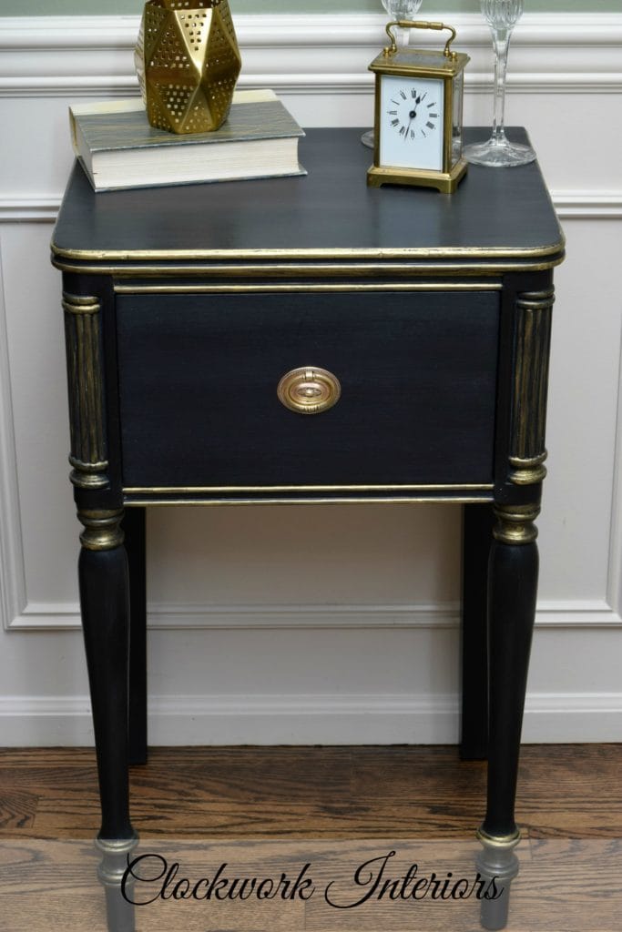 black and gold table by Clockwork Interiors