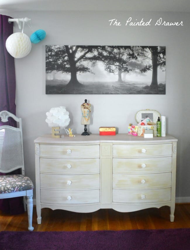 Ella's Room with Blush Dresser and Ikea Print