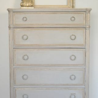 Annie Sloan French Linen and Gold Davis Chest